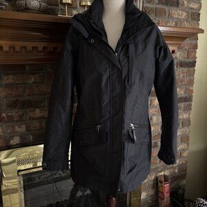 Columbia Jacket Womens Medium Black Titanium Omni Tech Interchange Ski Coat